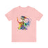 Rainbow Belly Dancer in Motion - Short Sleeve Tee Pink